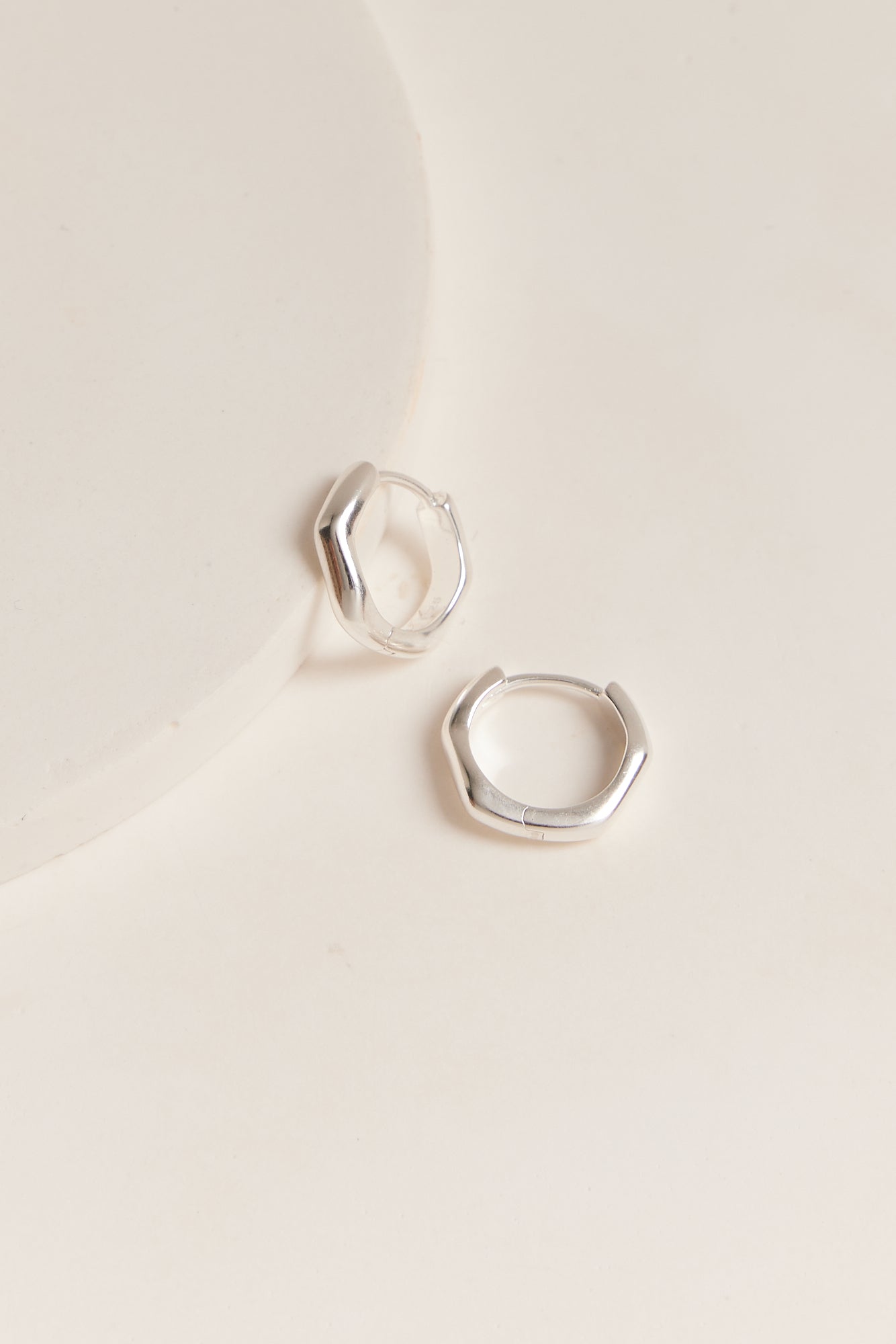 Luna Hoop Earrings Silver