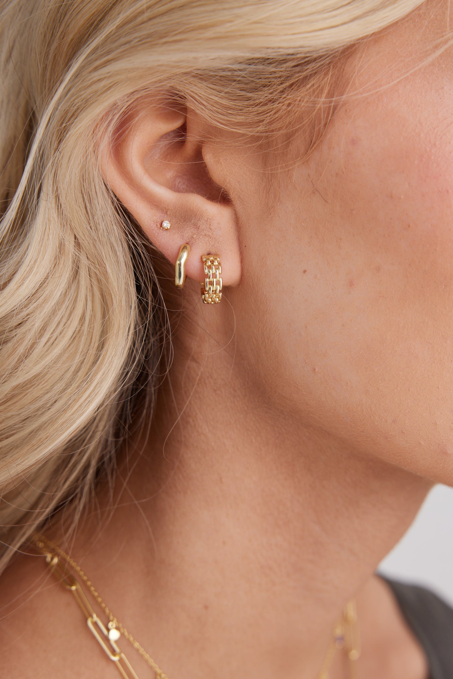 Luna Hoop Earrings Gold