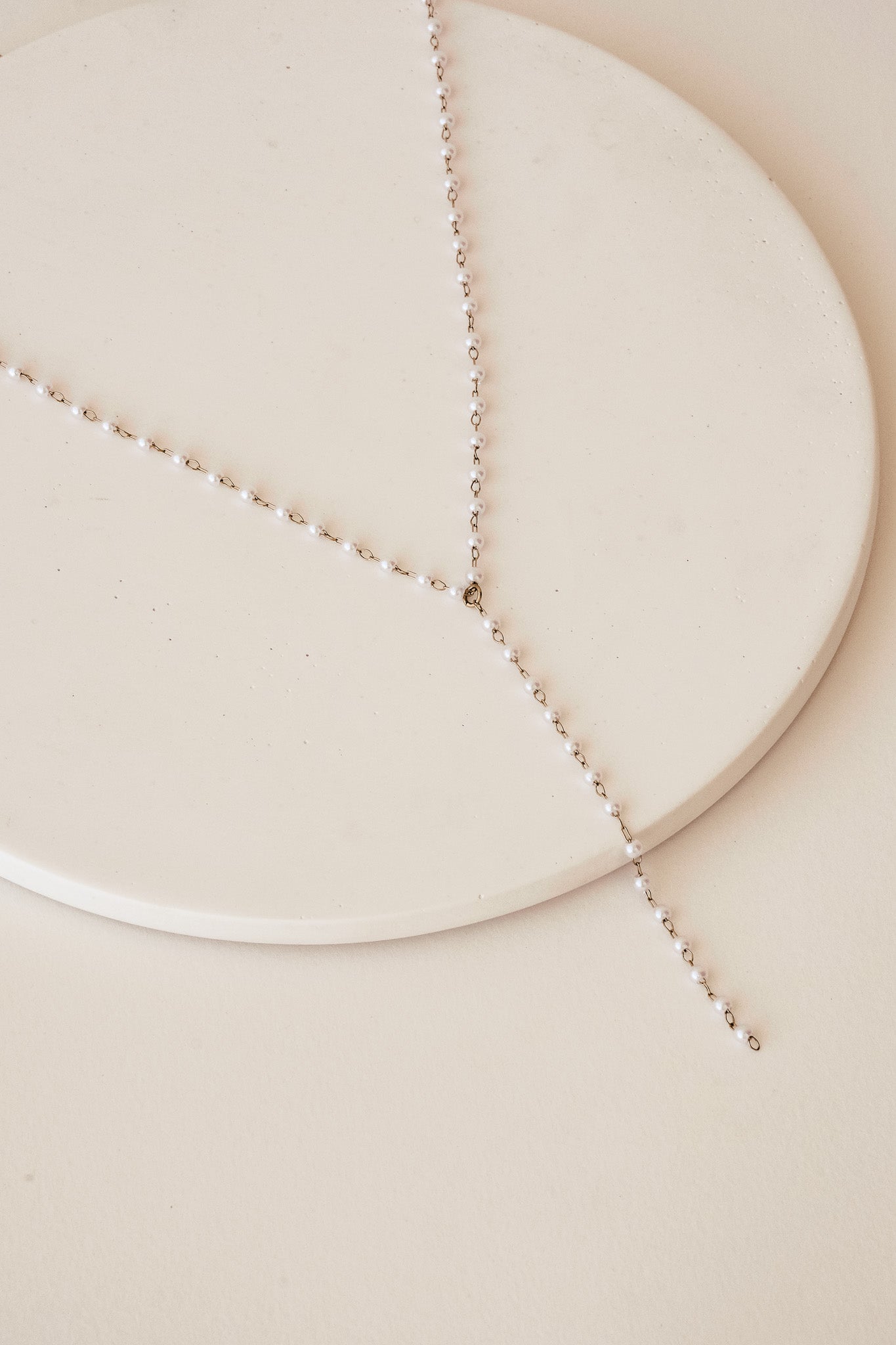 Anika Pearl Y Necklace