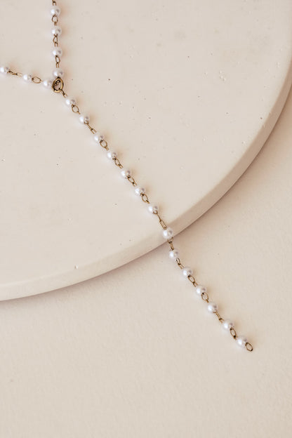 Anika Pearl Y Necklace