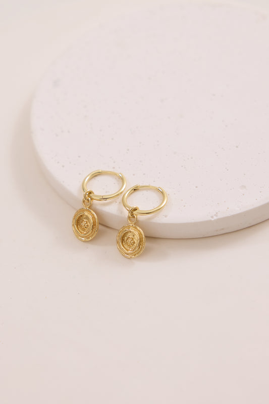 Celestial Gold Huggie Earrings