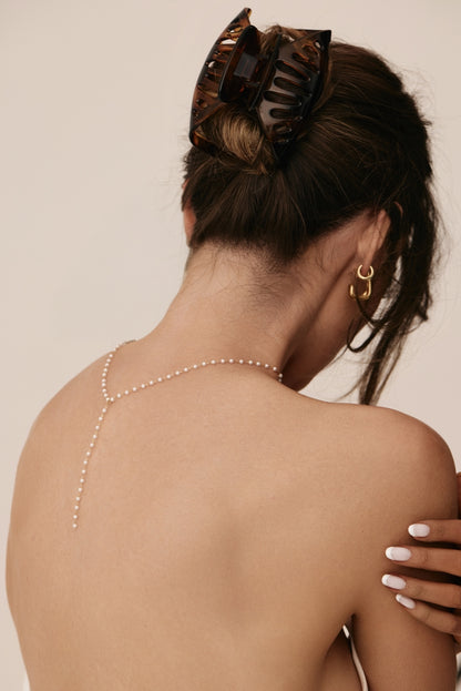 Anika Pearl Y Necklace