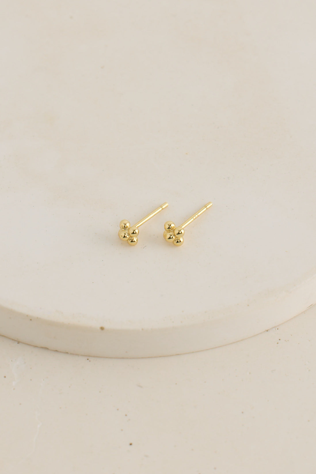 Rose Stud Earrings Gold