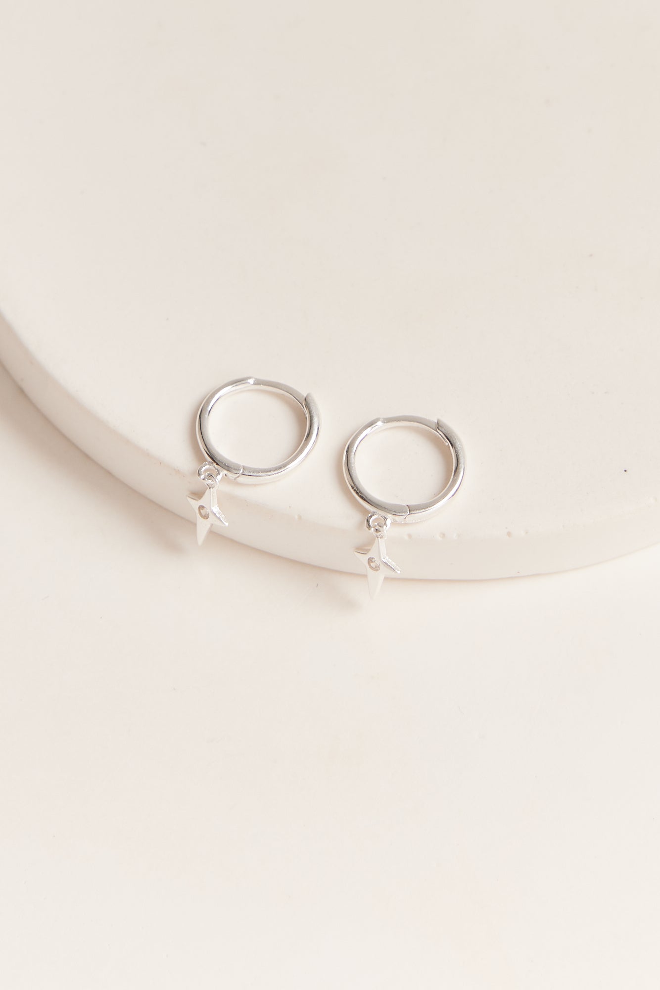 Sadie Huggie Earrings Silver