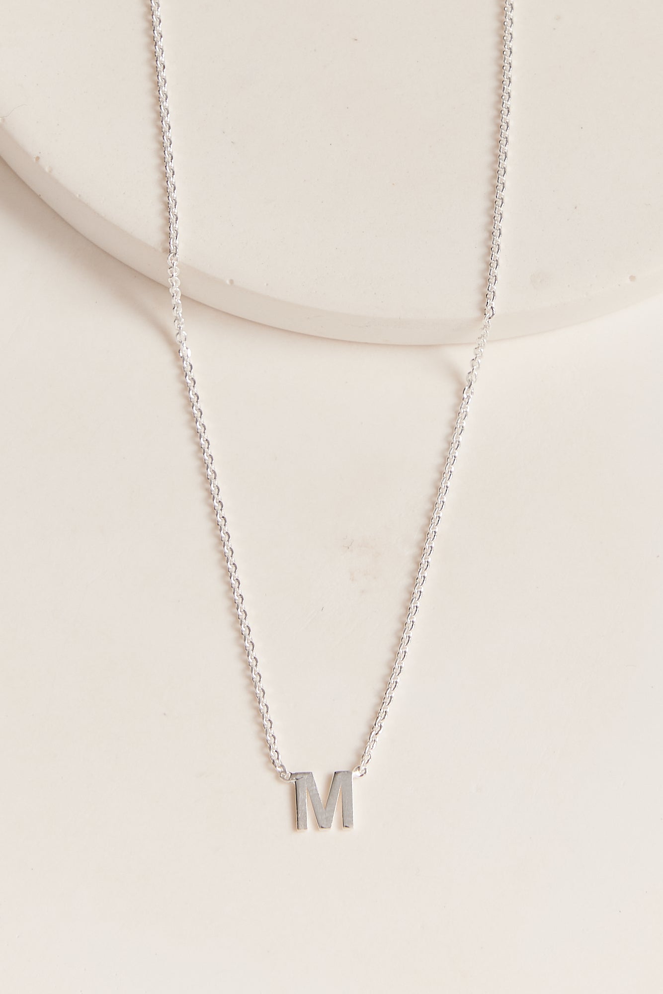 Little Letter Necklace Silver