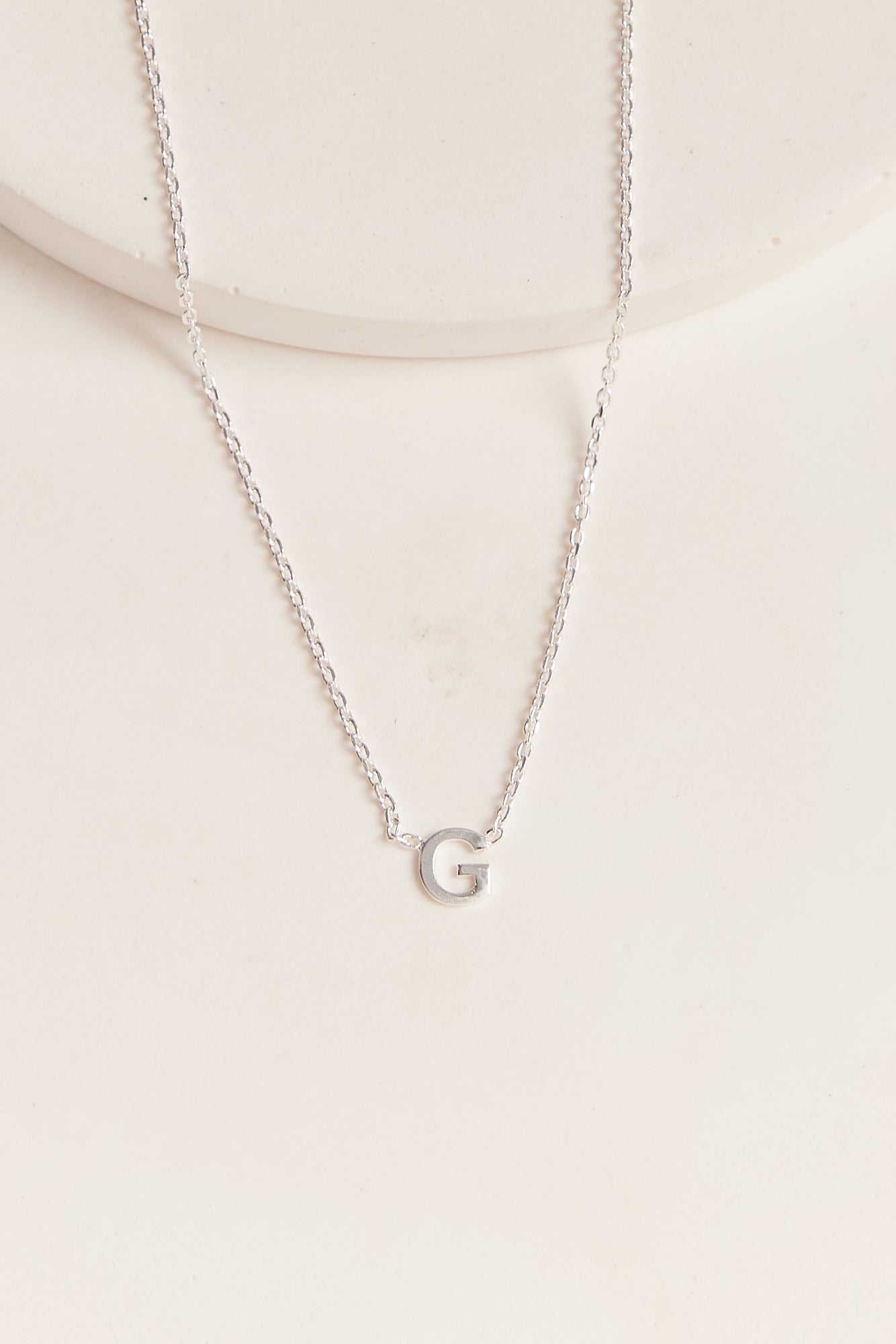 Little Letter Necklace Silver