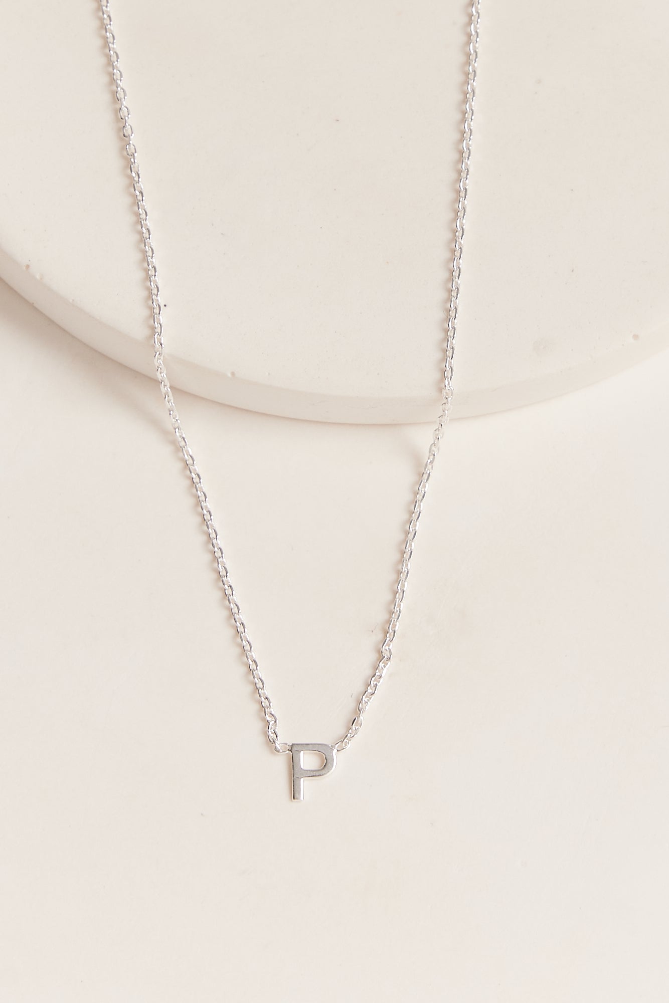 Little Letter Necklace Silver