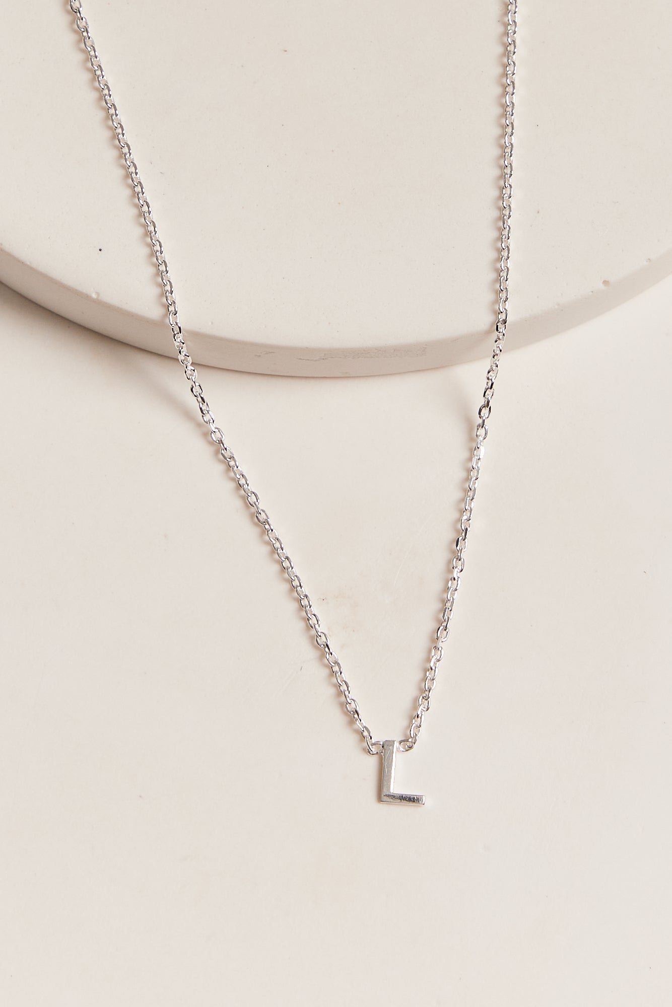 Little Letter Necklace Silver