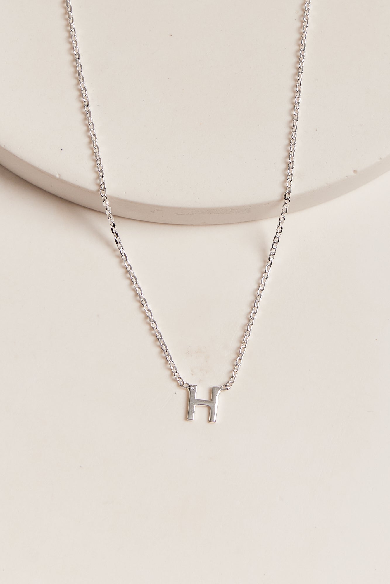 Little Letter Necklace Silver