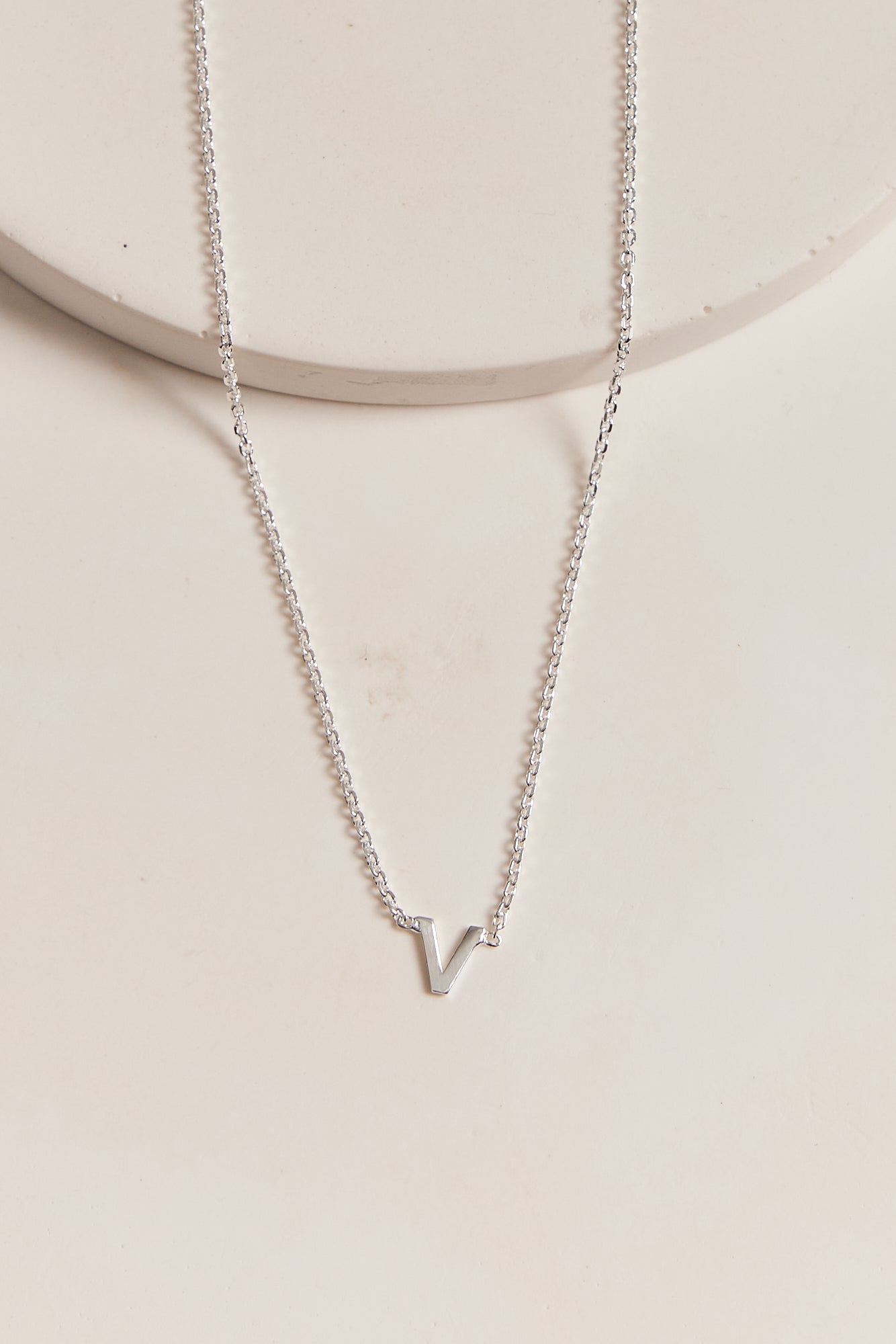 Little Letter Necklace Silver