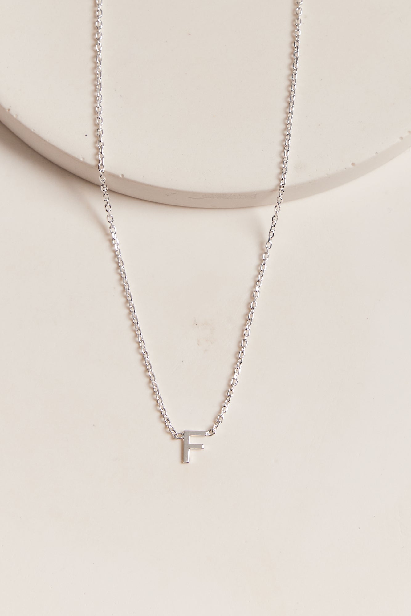 Little Letter Necklace Silver