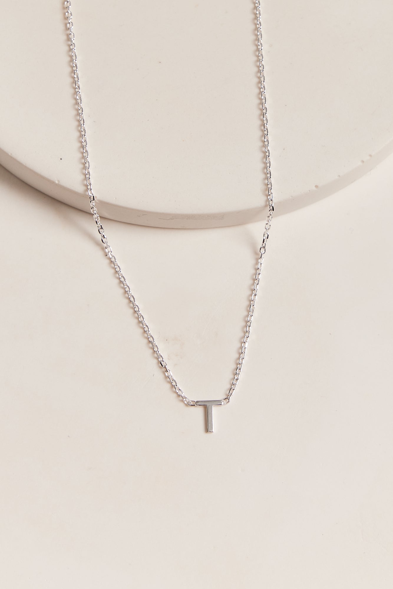 Little Letter Necklace Silver