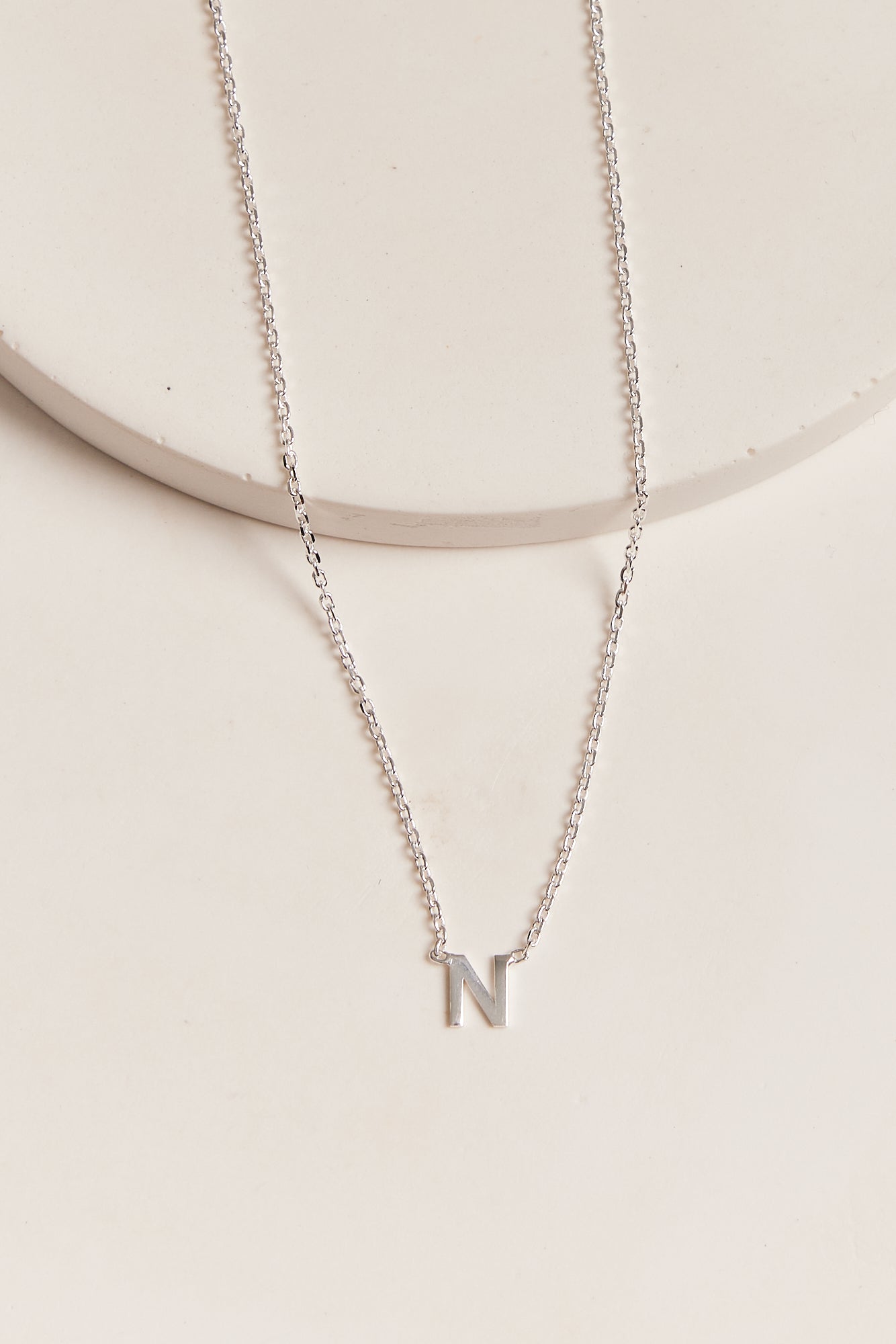 Little Letter Necklace Silver