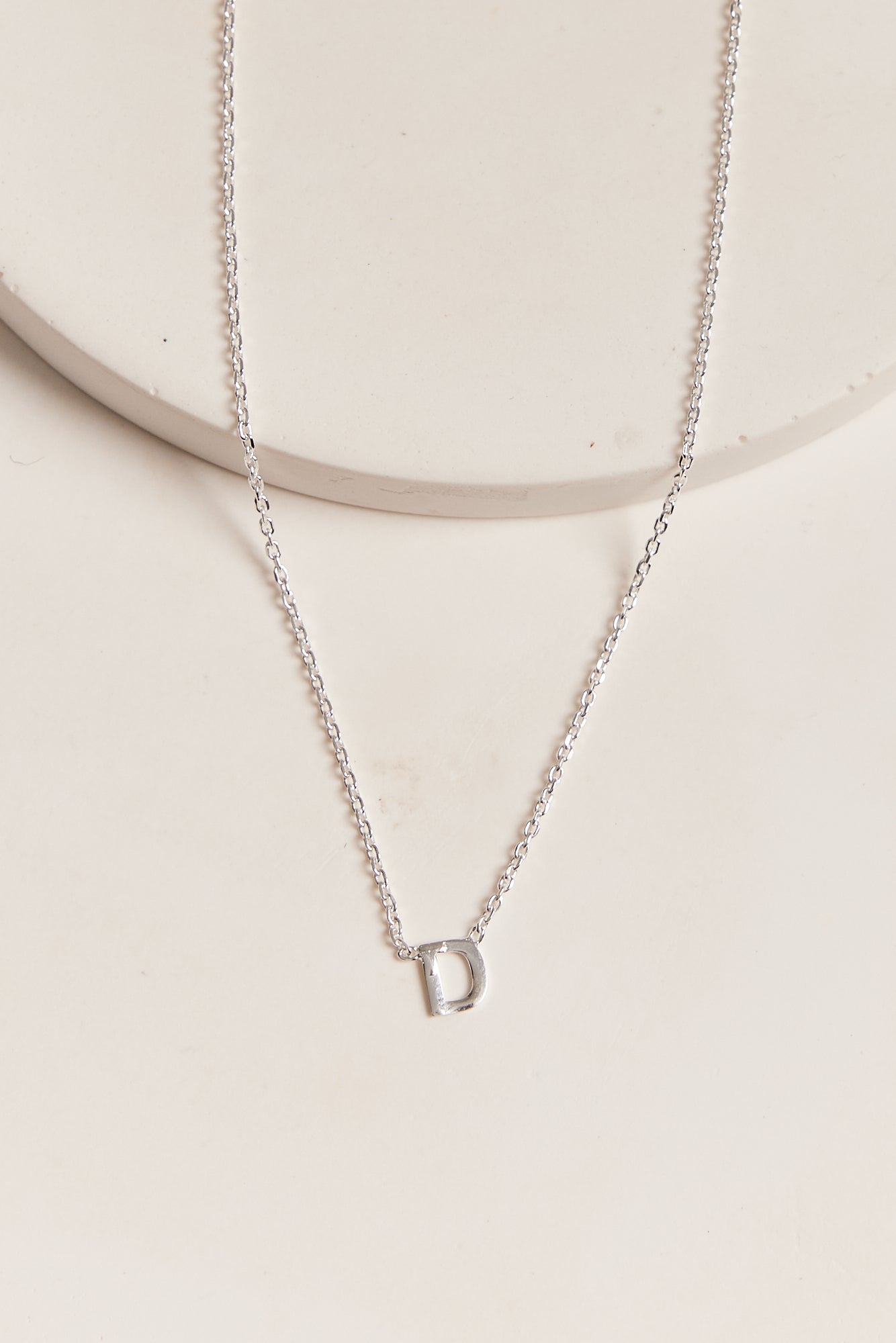 Little Letter Necklace Silver