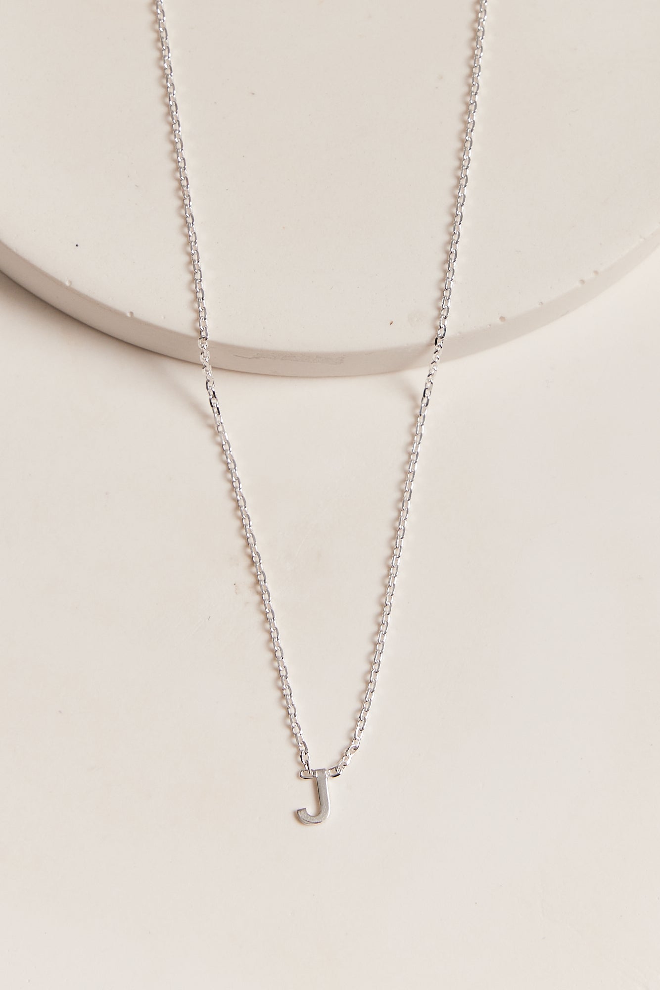 Little Letter Necklace Silver