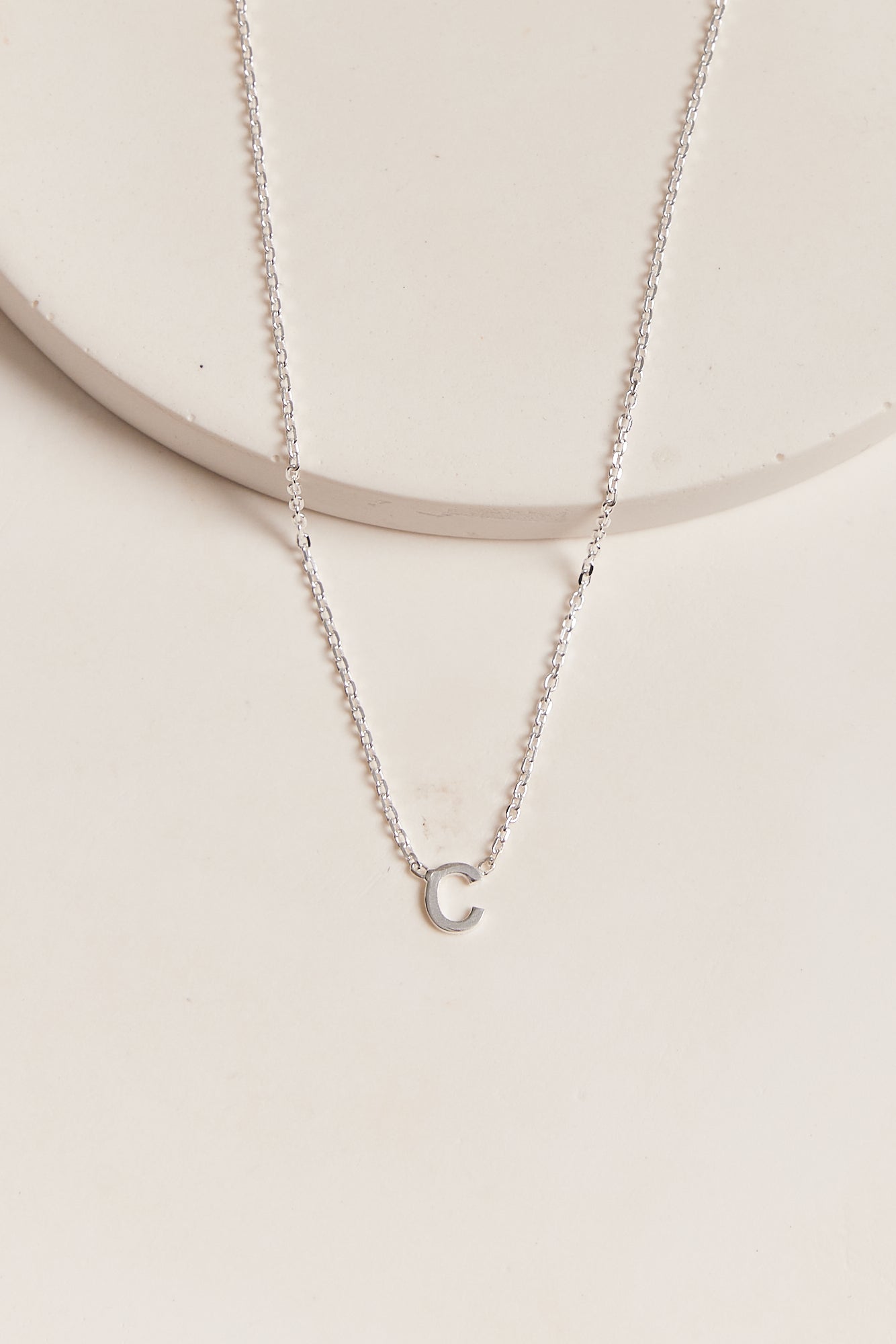 Little Letter Necklace Silver