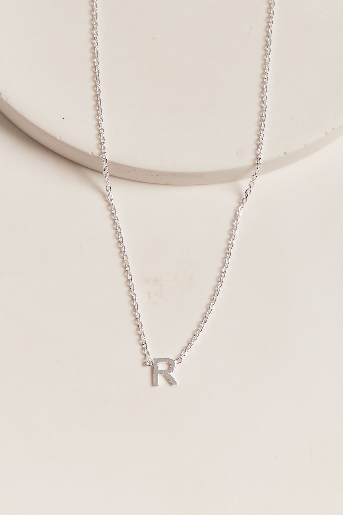 Little Letter Necklace Silver