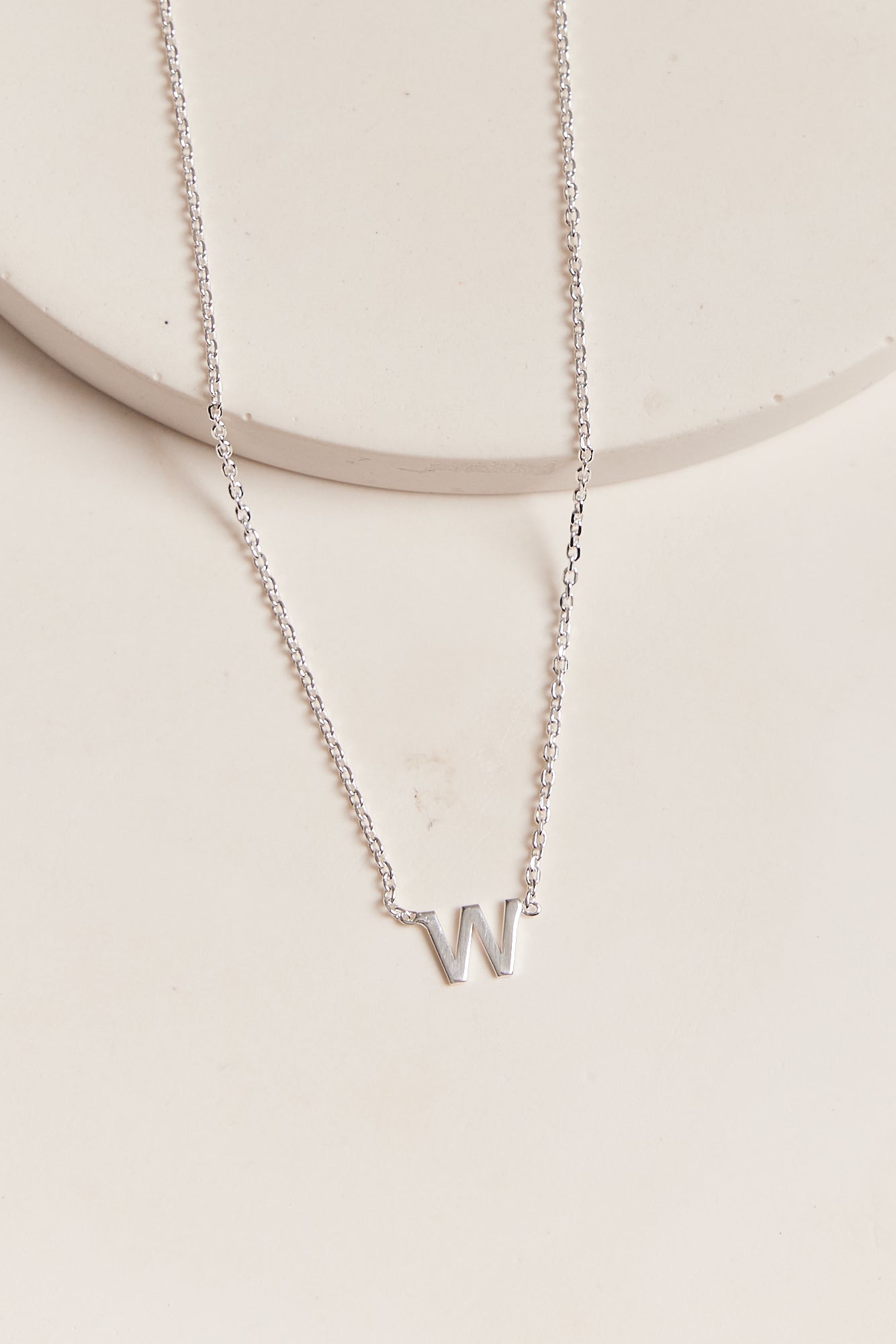 Little Letter Necklace Silver