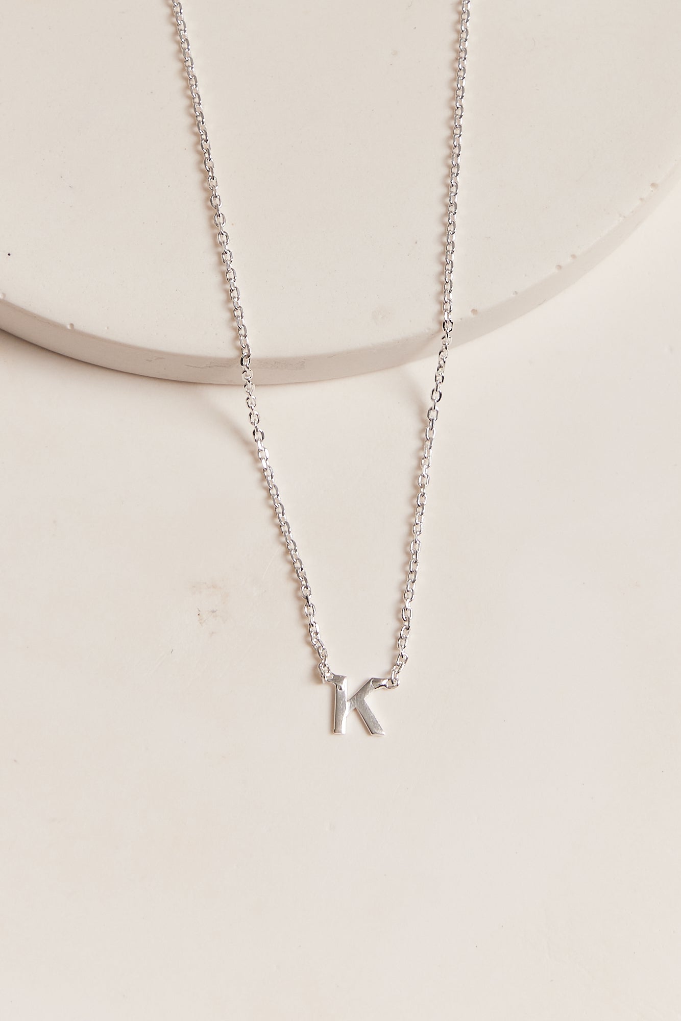 Little Letter Necklace Silver