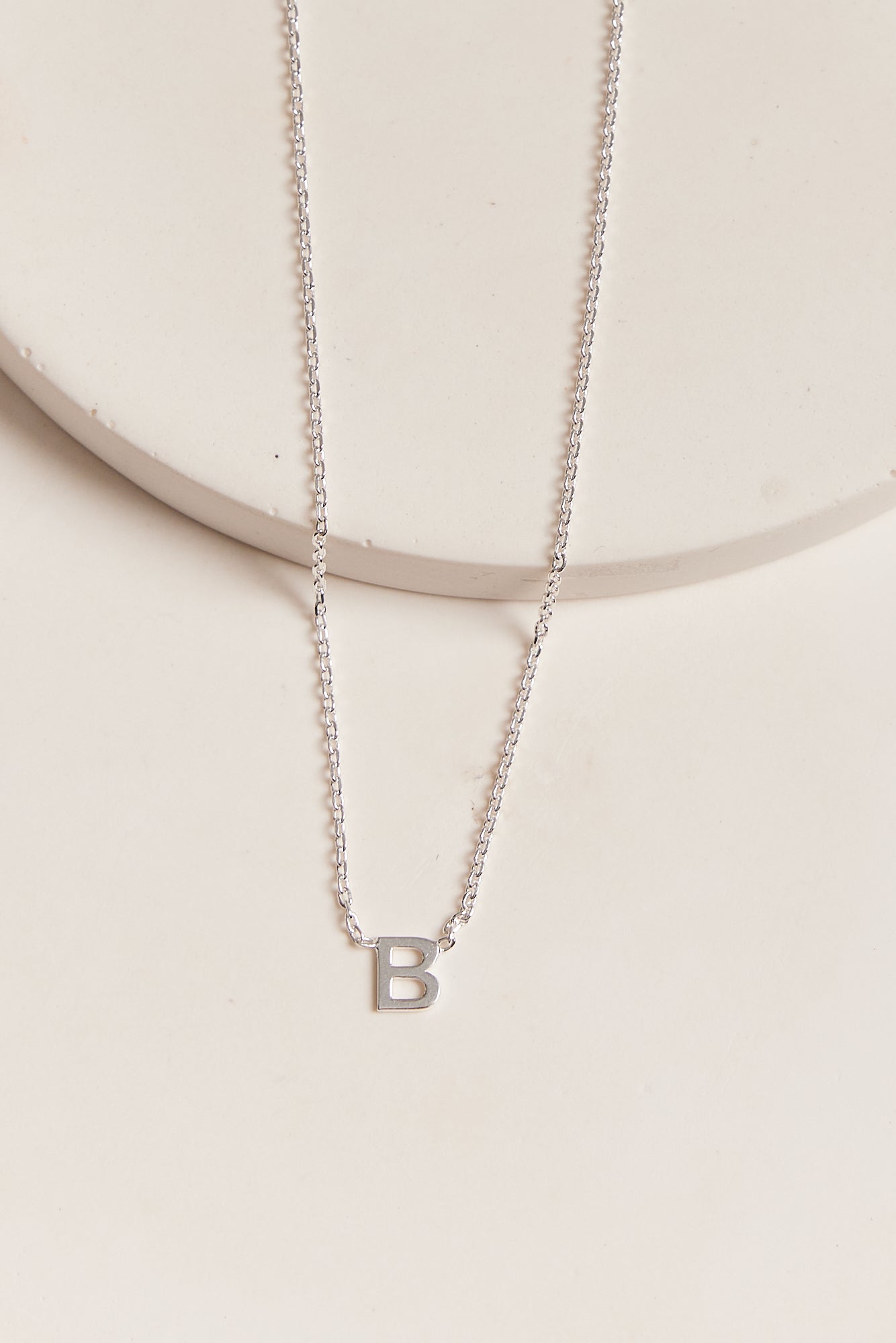 Little Letter Necklace Silver