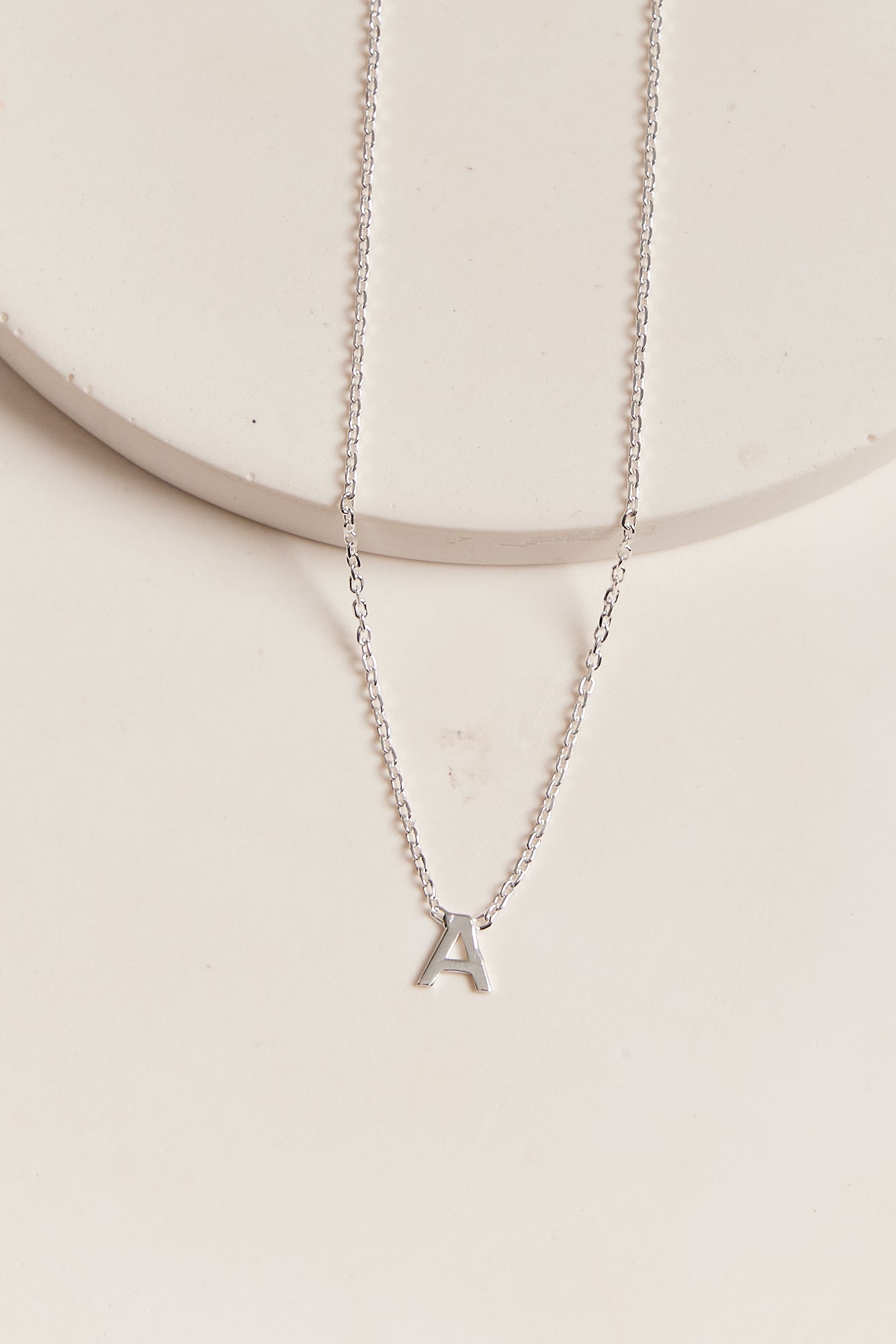 Little Letter Necklace Silver