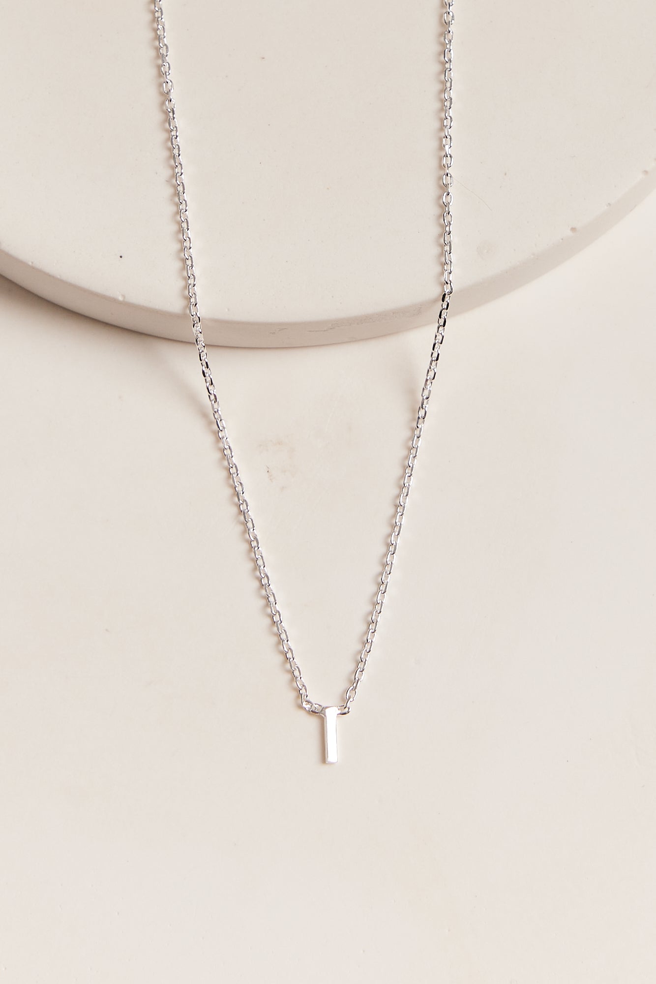 Little Letter Necklace Silver