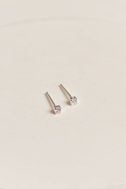 Lena Stud Earrings Silver