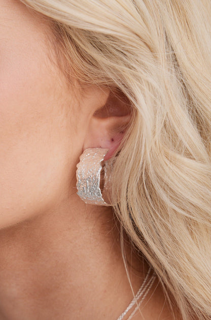 Sophia Hoop Earrings Silver